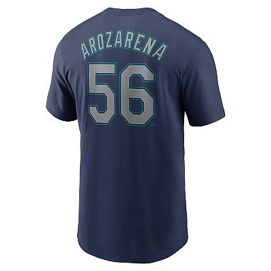 Men's Nike Randy Arozarena Navy Seattle Mariners Fuse Name & Number T-Shirt