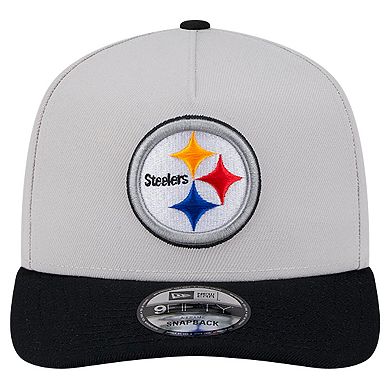 Men's New Era Stone Pittsburgh Steelers Decent 9FIFTY A-Frame Snapback Hat