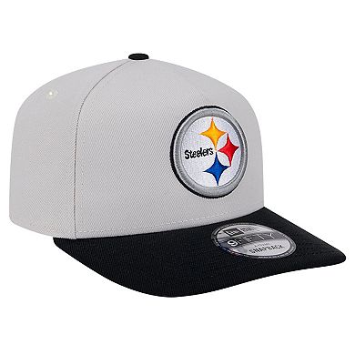 Men's New Era Stone Pittsburgh Steelers Decent 9FIFTY A-Frame Snapback Hat
