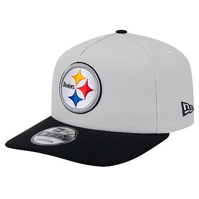 Men's New Era Stone Pittsburgh Steelers Decent 9FIFTY A-Frame Snapback Hat