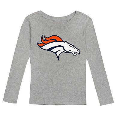 Youth Denver Broncos Long Sleeve T-Shirt and Pants Sleep Set