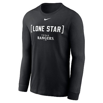 Men's Nike Black Texas Rangers Local Nickname Long Sleeve T-Shirt