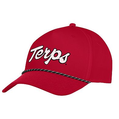 Men's Under Armour Red Maryland Terrapins Driver Rope Adjustable Hat