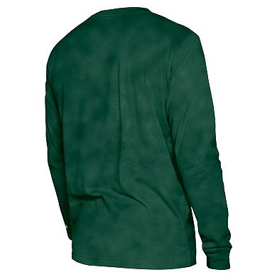 Unisex New Era Hunter Green Milwaukee Bucks Oversized Essentials Enzyme Wash Long Sleeve T-Shirt