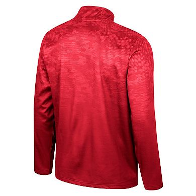 Men's Colosseum Crimson Oklahoma Sooners The Machine Half-Zip Jacket
