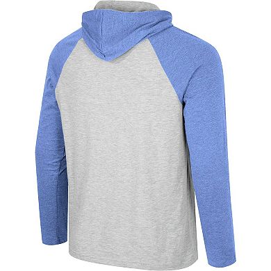 Men's Colosseum Heather Gray Florida Gators Hasta La Vista Raglan Hoodie Long Sleeve T-Shirt