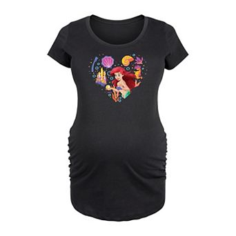 Disney's The Little Mermaid Ariel Maternity Heart Graphic Tee