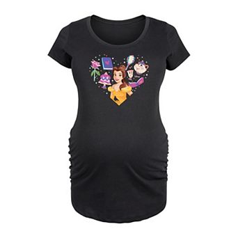 Disney's Beauty and the Beast Belle Maternity Heart Graphic Tee