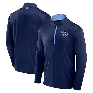 Men's Fanatics Navy Tennessee Titans Defender Long Sleeve Quarter-Zip Jacket