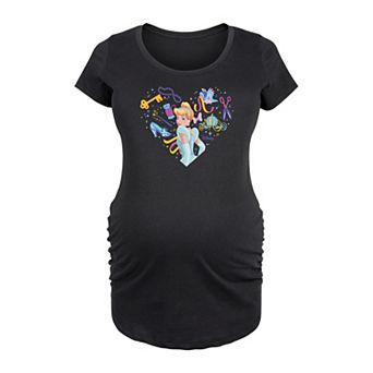 Disney's Cinderella Maternity Heart Graphic Tee