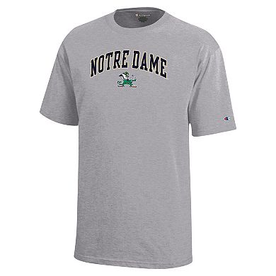 Youth Champion Gray Notre Dame Fighting Irish Arch Over Logo T-Shirt