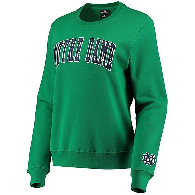 Women's Colosseum Green Notre Dame Fighting Irish Campanile Pullover Sweatshirt