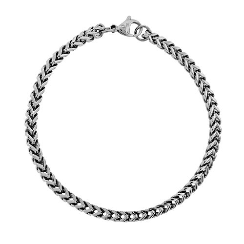 LYNX Stainless Steel Foxtail Chain Bracelet - Men