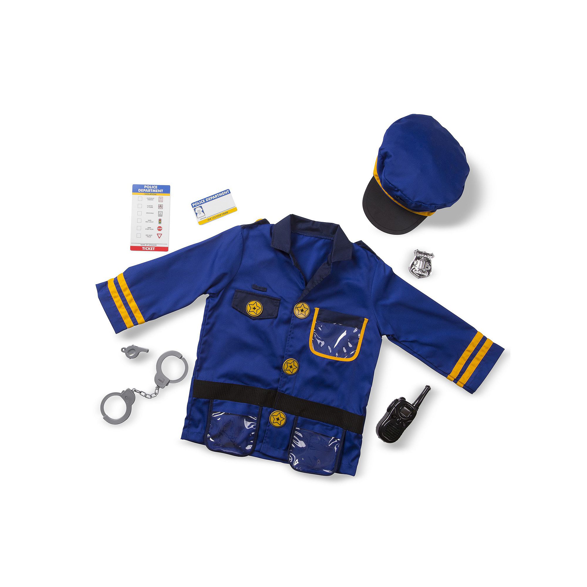 Melissa & Doug Police Officer Costume - Kids, Multicolor
