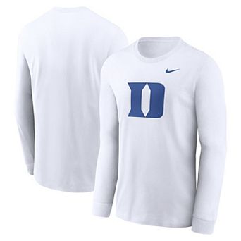 Men's Nike White Duke Blue Devils Local Spirit Slogan Long Sleeve T-Shirt