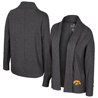 Women's Colosseum Charcoal Iowa Hawkeyes��Dash Cardigan