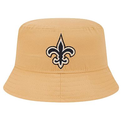Men's New Era Gold New Orleans Saints Helmet Bucket Hat