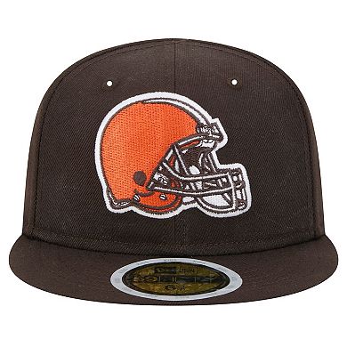 Youth New Era Brown Cleveland Browns Main 59FIFTY Fitted Hat