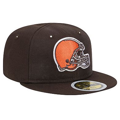 Youth New Era Brown Cleveland Browns Main 59FIFTY Fitted Hat