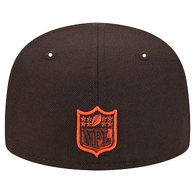 Youth New Era Brown Cleveland Browns Main 59FIFTY Fitted Hat