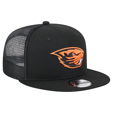 Men's New Era Black Oregon State Beavers Trucker 9FIFTY Snapback Hat