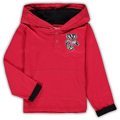 Toddler Colosseum Red/Heathered Gray Wisconsin Badgers Poppies Hoodie and Sweatpants Set