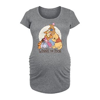 Disney's Winnie The Pooh Maternity Scribble Group Graphic Tee
