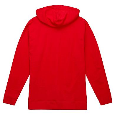 Men's Mitchell & Ness Red Tampa Bay Buccaneers Helmet Logo Vintage Pullover Hoodie