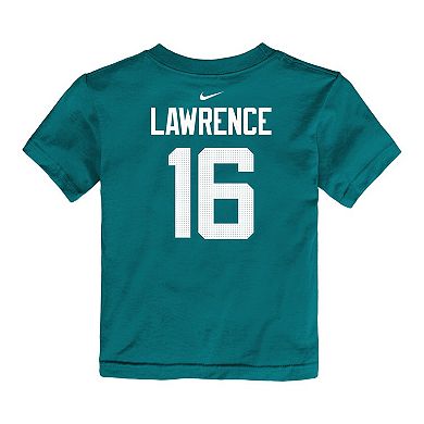Toddler Nike Trevor Lawrence Teal Jacksonville Jaguars Player Name & Number T-Shirt
