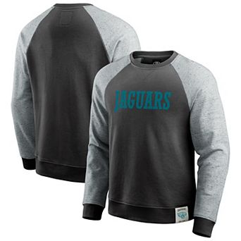 Men's Darius Rucker Collection by Fanatics Heather Gray/Black Jacksonville Jaguars Colorblock Pullover Sweatshirt