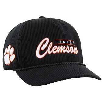 Men's '47 Black Clemson Tigers Gridiron Double Header Hitch Adjustable Hat