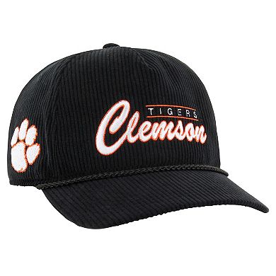 Men's '47 Black Clemson Tigers Gridiron Double Header Hitch Adjustable Hat