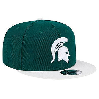Men's New Era Forest Green Michigan State Spartans Two-Tone 9FIFTY Snapback Hat
