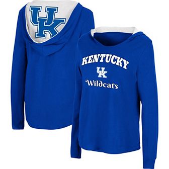 Women's Colosseum Royal Kentucky Wildcats Catalina Hoodie Long Sleeve T-Shirt