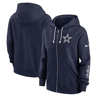 Women's Nike Navy Dallas Cowboys Plus Size Phoenix Full-Zip Hoodie