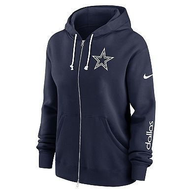 Women's Nike Navy Dallas Cowboys Plus Size Phoenix Full-Zip Hoodie