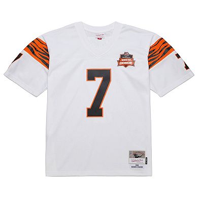 Men's Mitchell & Ness Boomer Esiason White Cincinnati Bengals 1984 Legacy Replica Jersey