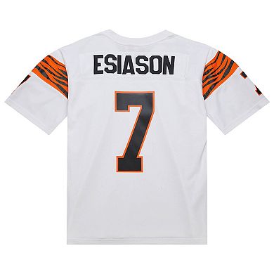 Men's Mitchell & Ness Boomer Esiason White Cincinnati Bengals 1984 Legacy Replica Jersey