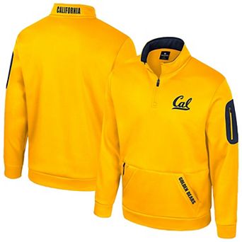 Men's Colosseum Gold Cal Bears Mainframe Quarter-Zip Fleece Jacket