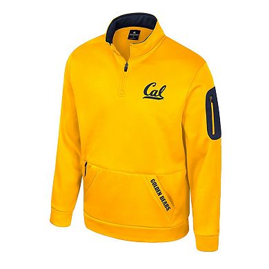 Men's Colosseum Gold Cal Bears Mainframe Quarter-Zip Fleece Jacket