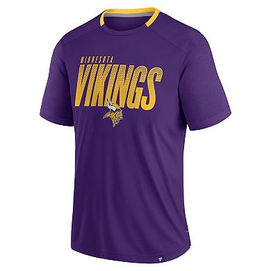 Men's Fanatics Purple Minnesota Vikings Defender Fade Slant T-Shirt