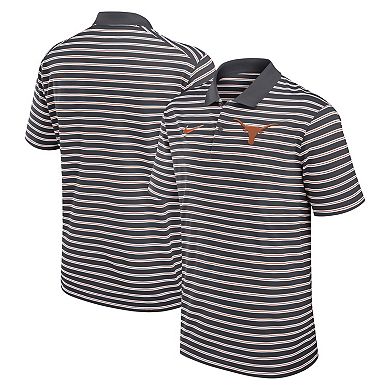 Men's Nike Anthracite/White Texas Longhorns Primetime Victory Striped Performance Polo