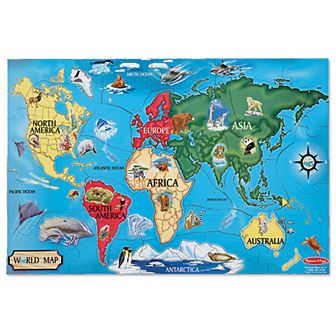 Melissa & Doug 33 pc World Map Floor Puzzle