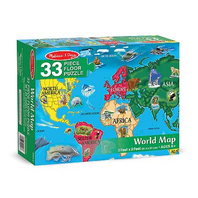Melissa and Doug 33-pc. World Map Floor Puzzle
