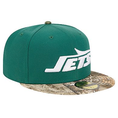 Men's New Era Green New York Jets Active Two-Tone Camo 59FIFTY Fitted Hat