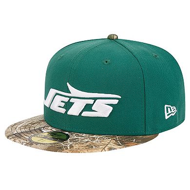 Men's New Era Green New York Jets Active Two-Tone Camo 59FIFTY Fitted Hat