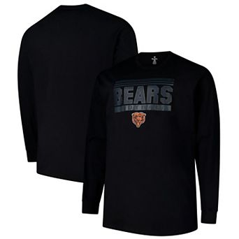 Men's Profile Black Chicago Bears Big & Tall Pop Long Sleeve T-Shirt