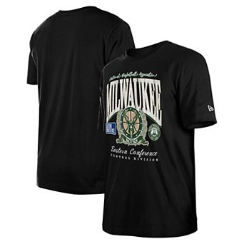 Unisex New Era Black Milwaukee Bucks Oversized Essentials Boxy T-Shirt