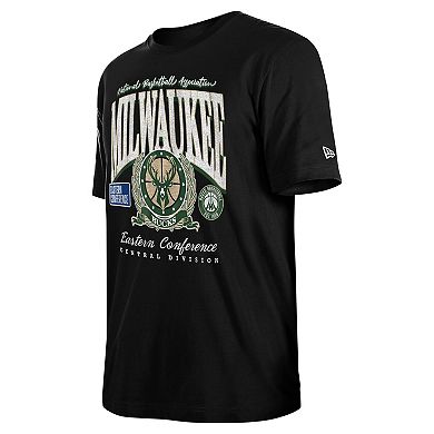 Unisex New Era Black Milwaukee Bucks Oversized Essentials Boxy T-Shirt