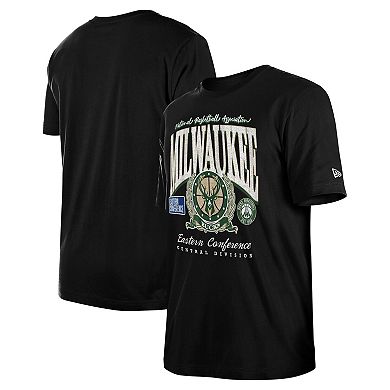 Unisex New Era Black Milwaukee Bucks Oversized Essentials Boxy T-Shirt